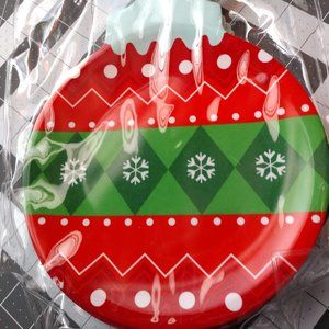 🎄NWT Boston Warehouse set of 4 Christmas ornament wine holding 7" plates